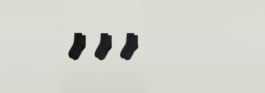 3er-pack knöchelsocken
