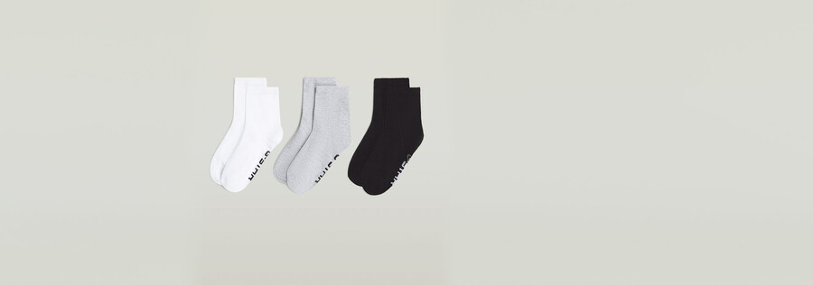 3er-pack knöchelsocken
