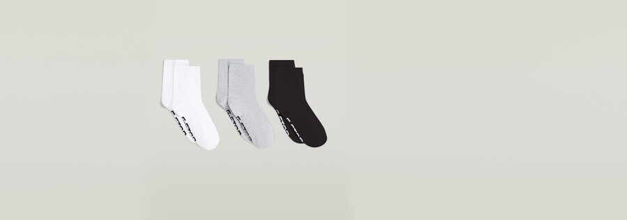 3er-pack knöchelsocken