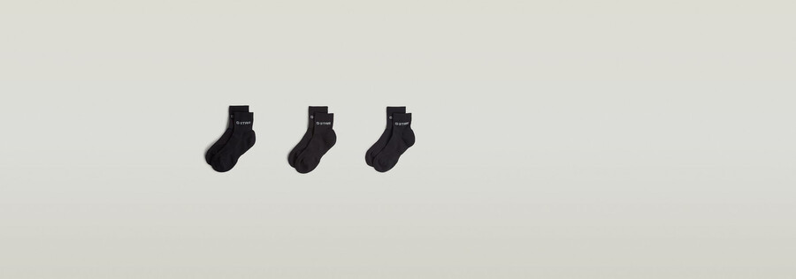 3er-pack knöchelsocken