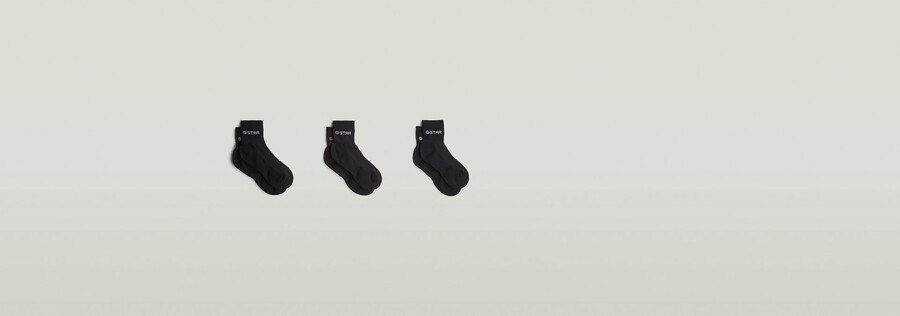3er-pack knöchelsocken
