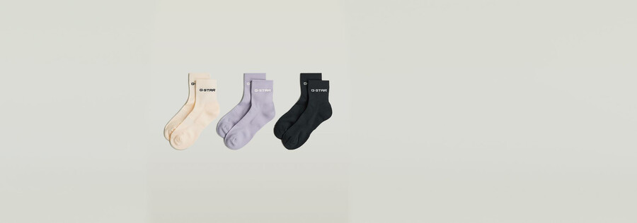 3er-pack knöchelsocken