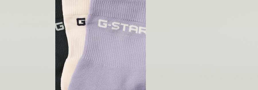 3er-pack knöchelsocken