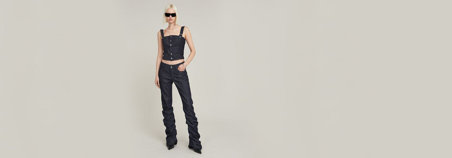 g-staq low bootcut jeans