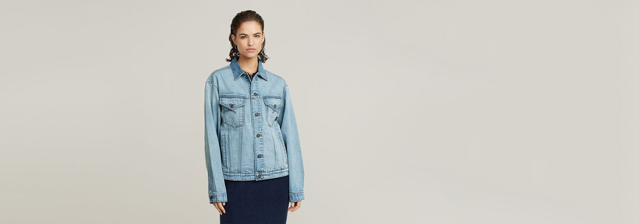 lässige jeansjacke