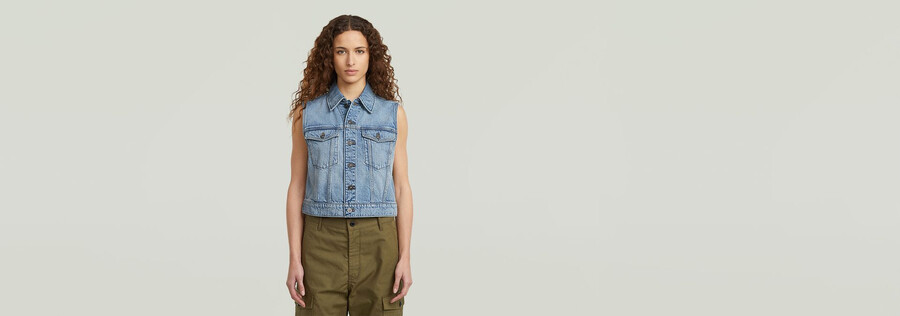 eingelaufene jeansweste