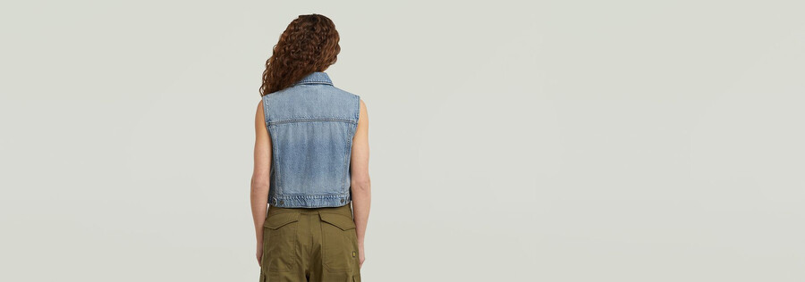 eingelaufene jeansweste