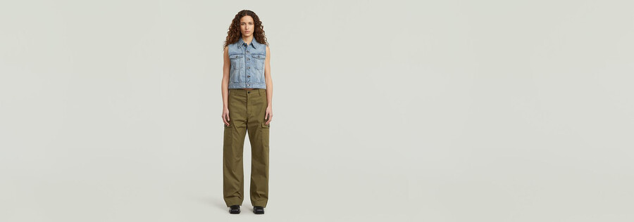 eingelaufene jeansweste