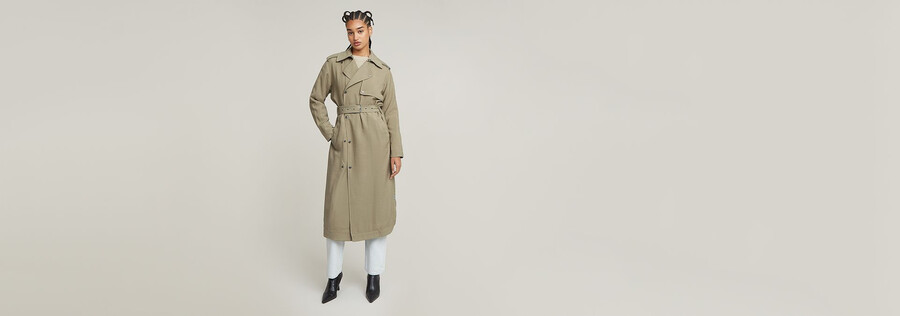 flüssiger trench coat