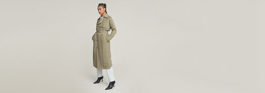 flüssiger trench coat