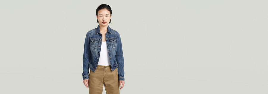 schmale jacke mit schrägem saum