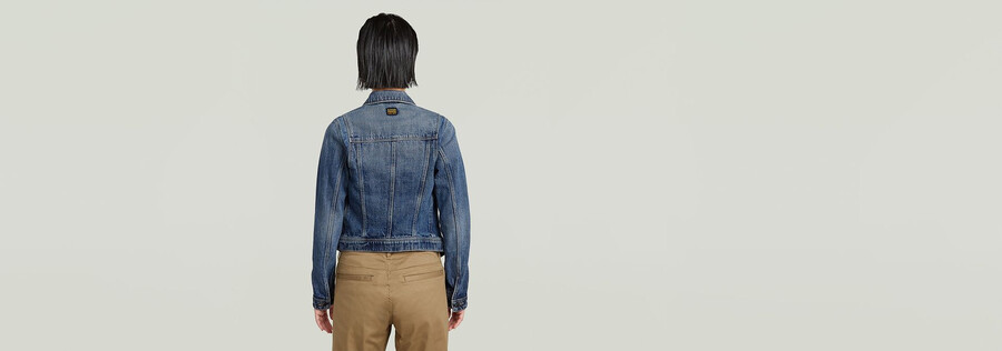 schmale jacke mit schrägem saum