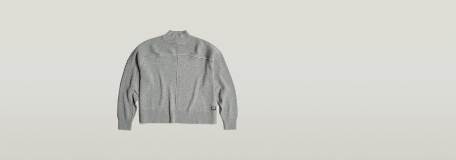 kastenförmiger mock-pullover