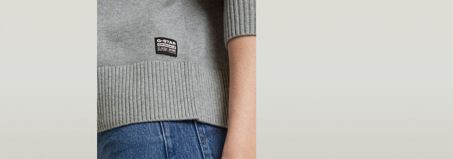 kastenförmiger mock-pullover