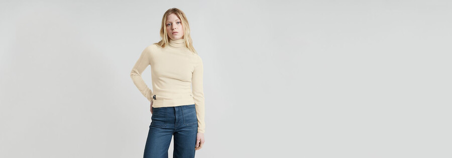 core slim rollkragenpullover