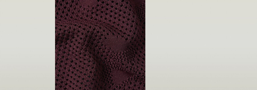 pointelle slim polo strick