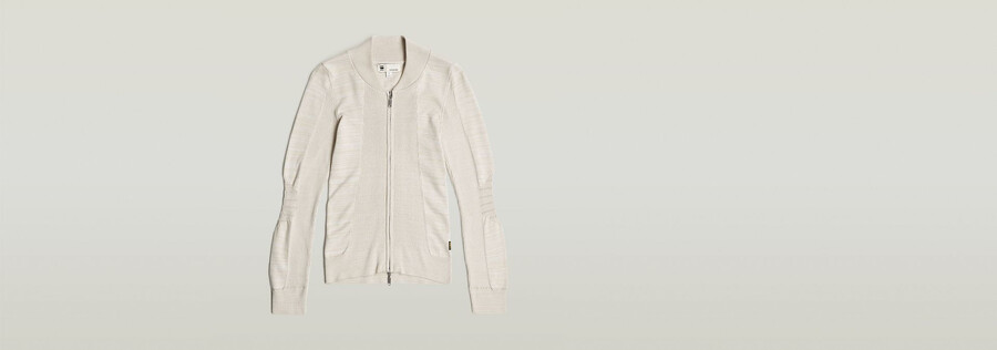 3d biker strick slim full zip strick
