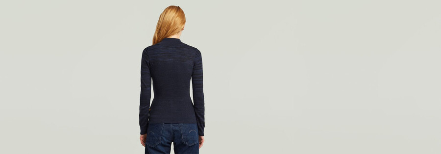 3d biker strick slim full zip strick