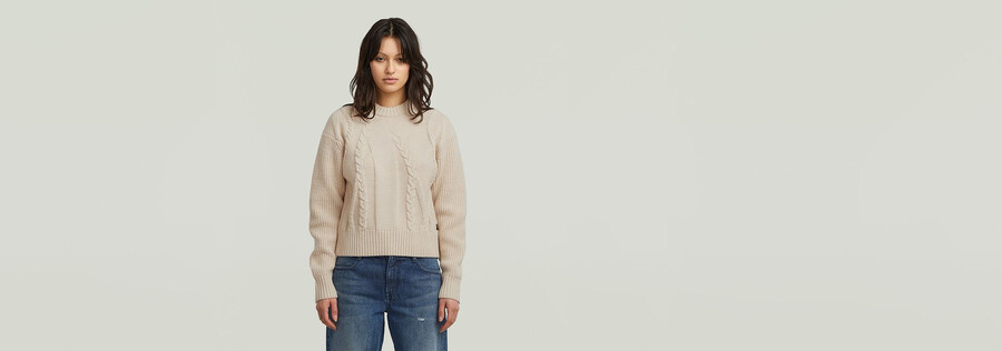 grober zopfstrickpullover
