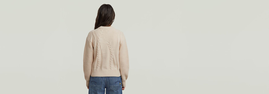 grober zopfstrickpullover
