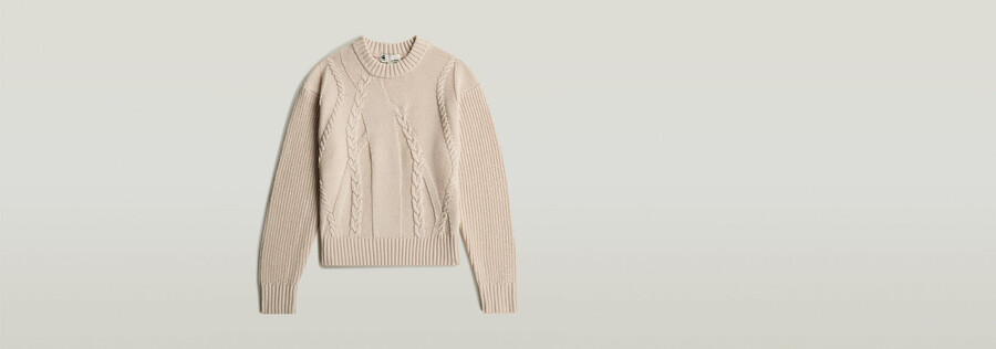 grober zopfstrickpullover