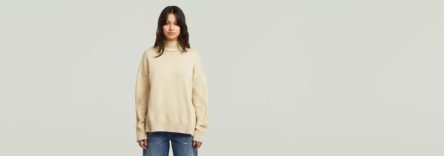 milano strickpullover mit hohem kragen
