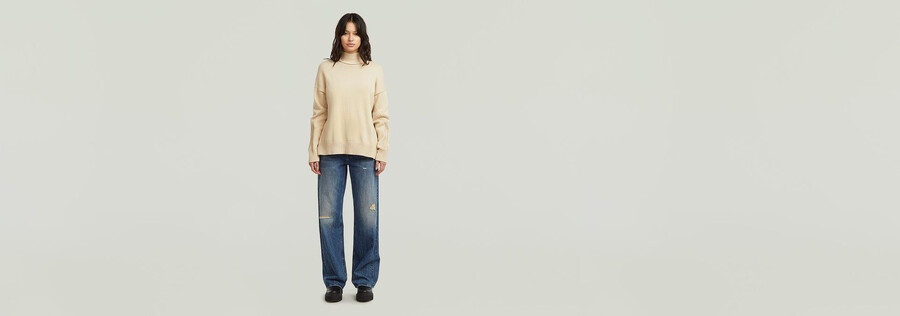 milano strickpullover mit hohem kragen
