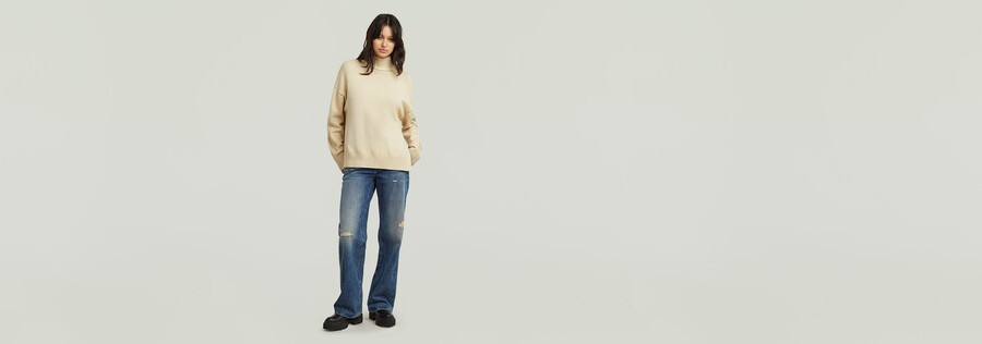 milano strickpullover mit hohem kragen