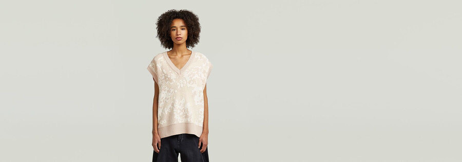 jacquard-strickweste