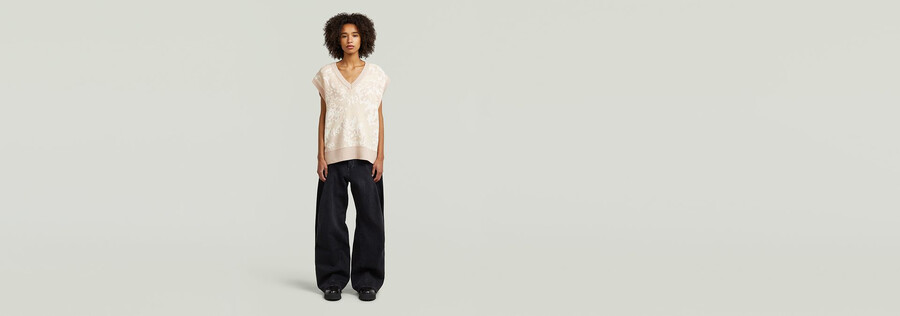 jacquard-strickweste