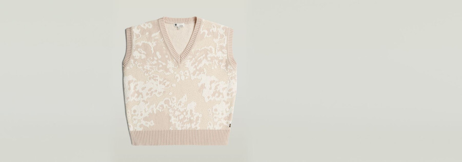 jacquard-strickweste
