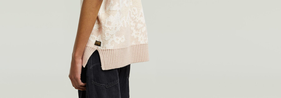 jacquard-strickweste