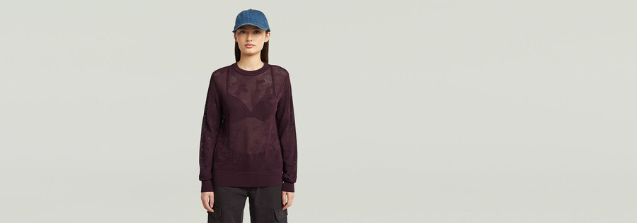 pointelle strickpullover