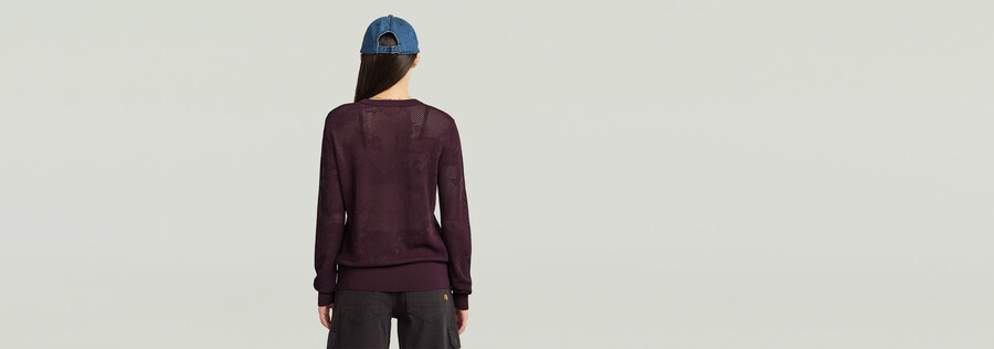 pointelle strickpullover