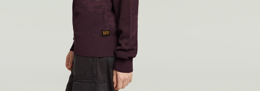 pointelle strickpullover