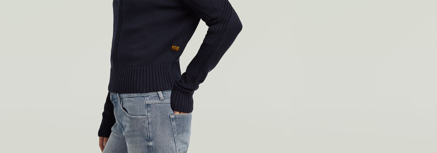 milano strickpullover mit halbem reißverschluss