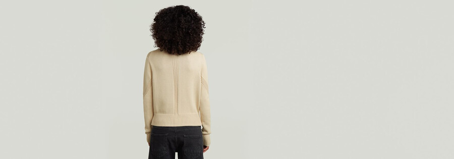 milano strickpullover mit halbem reißverschluss