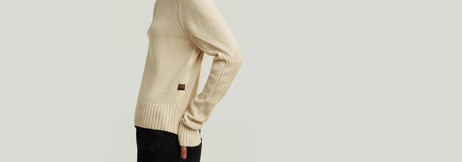 milano strickpullover mit halbem reißverschluss