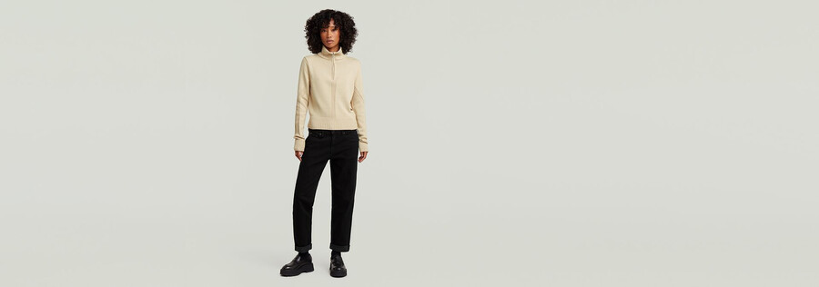 milano strickpullover mit halbem reißverschluss