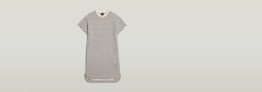 gestreiftes locker sitzendes t-shirt-kleid