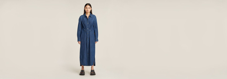 hemdkleid mit langem schlitz