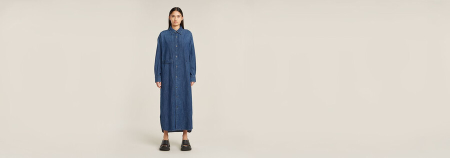 hemdkleid mit langem schlitz