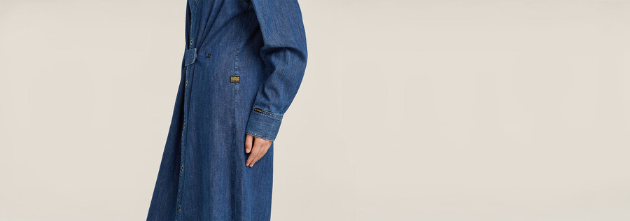 hemdkleid mit langem schlitz