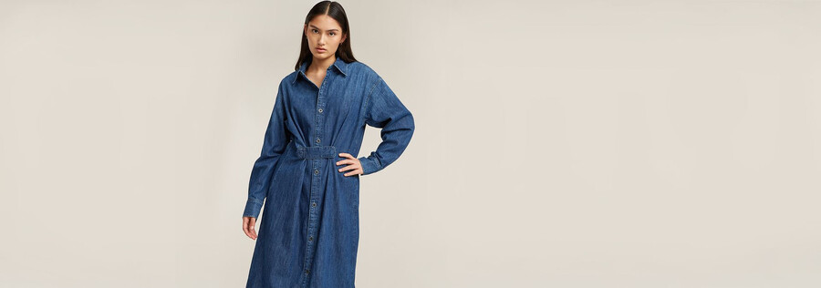 hemdkleid mit langem schlitz