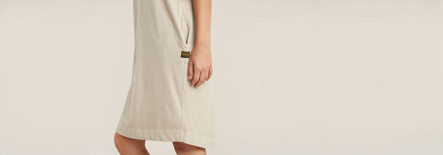 Überfärbtes locker sitzendes t-shirt-kleid mit sattelärmeln