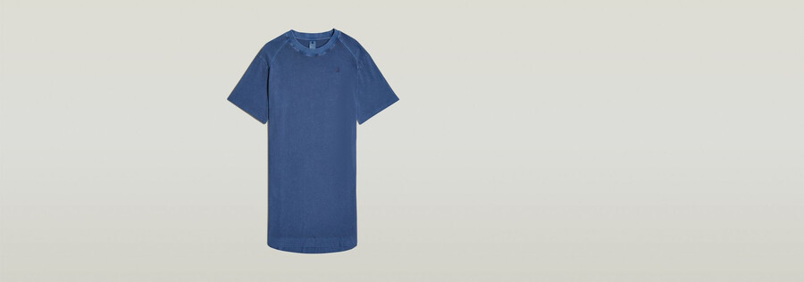 Überfärbtes locker sitzendes t-shirt-kleid mit sattelärmeln