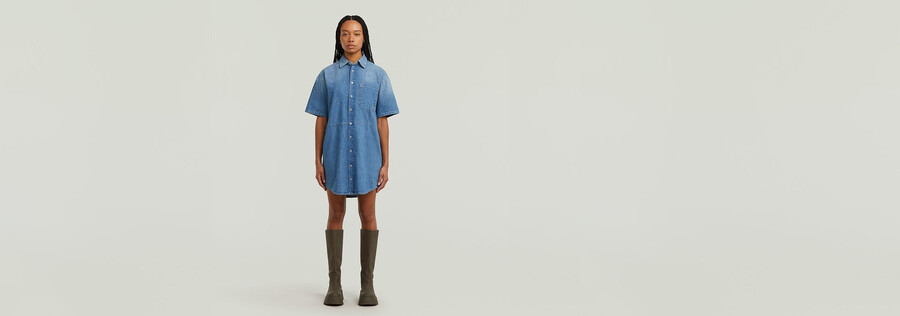 kleid mit lässigem kordelzug
