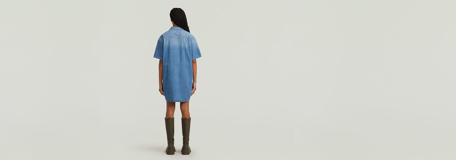 kleid mit lässigem kordelzug