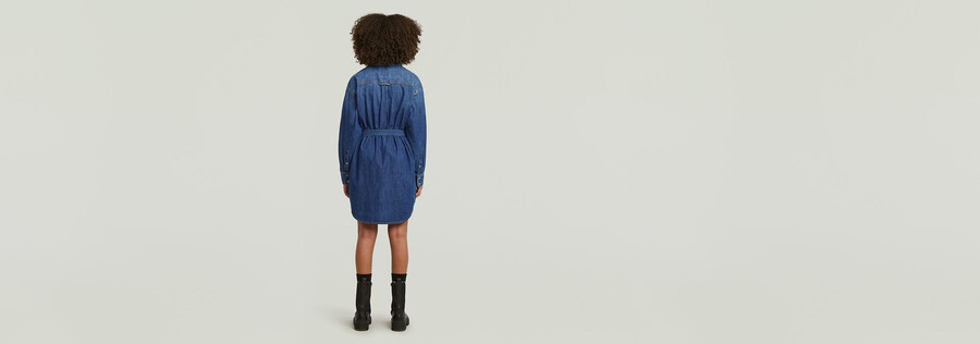 hemdblusenkleid mit gürtel