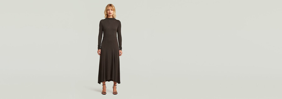 jerseykleid mit drapierung
